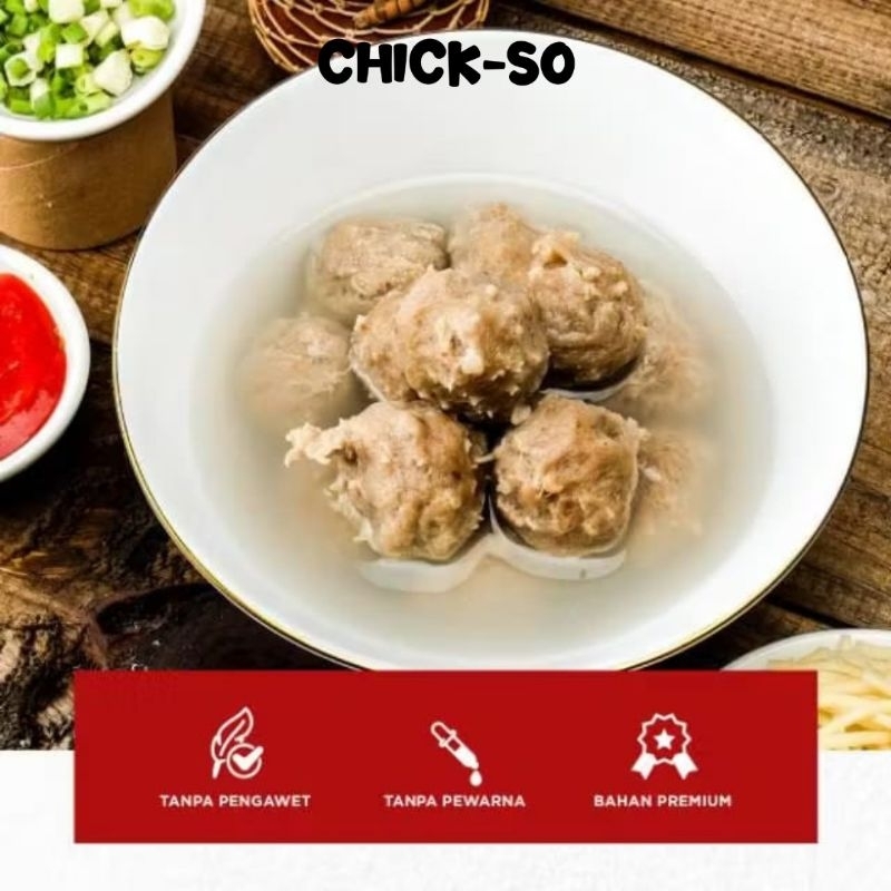 

Chick-So Bakso Sapi Kasar Dimsum Frozen Food Premium
