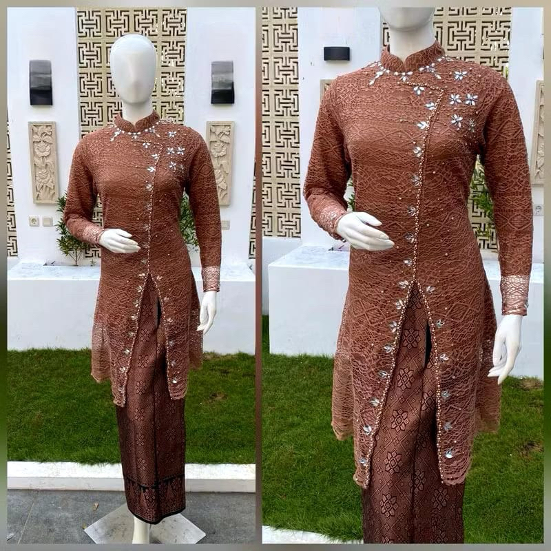 TERLARIS Laxday.id Set Kebaya Brokat Nagita Kebaya Modern Kebaya Ibu Besan Kebaya kondangan Kebaya