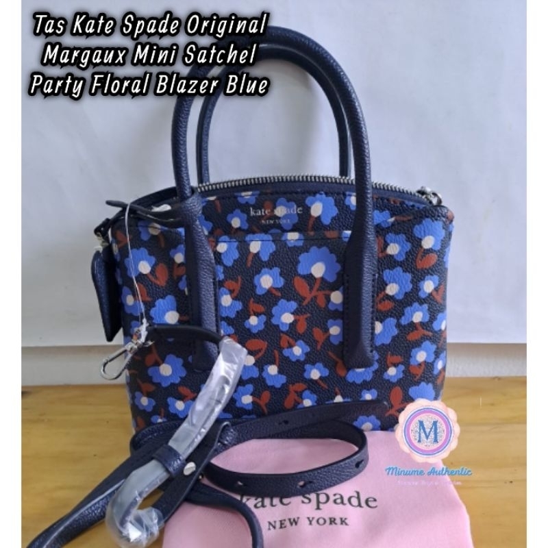 Tas Kate Spade NY Original Margaux Mini Satchel Floral Blazer Blue