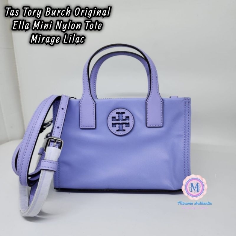 Tas Tory Burch Original Ella Mini Nylon Tote Mirage/Lilac