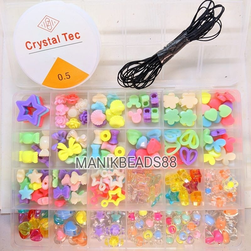 MB1 - Diy Pernak Pernik Gelang 1 Box Mute Manik Manik Pasir - Diy Manik Manik Gelang Aesthetic