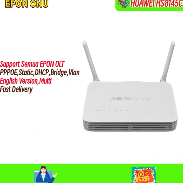 KODE F4I4 HUAWEI HS8145C5 MODEM XPON ONU EPON ONT SUPPORT ALL OLT EPON DAN OLT BEKAS