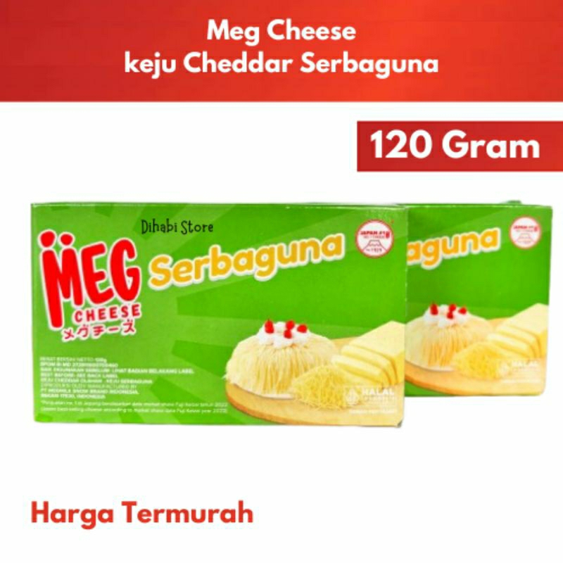 

Meg Keju Cheddar Serbaguna 120 gram Expired Juni 2025