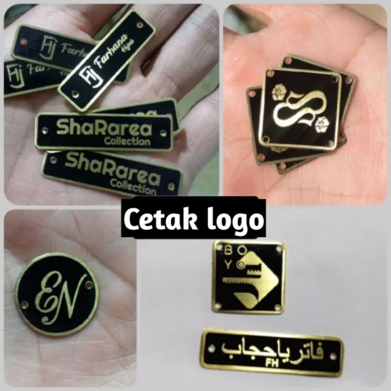 

Label plat hijab/Plat label kuningan/gamis/baju/furniture/parfume