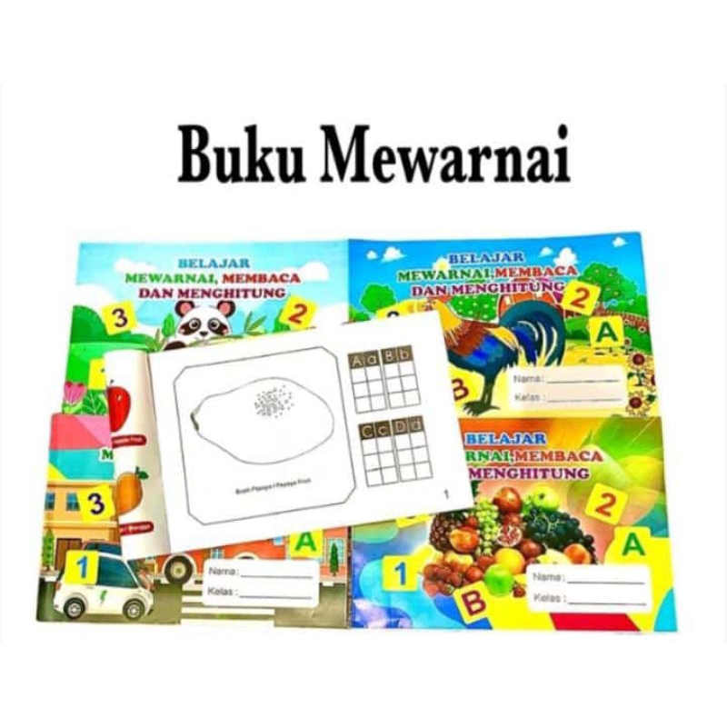 Buku Mewarnai Anak / Buku Edukasi Anak Bergambar