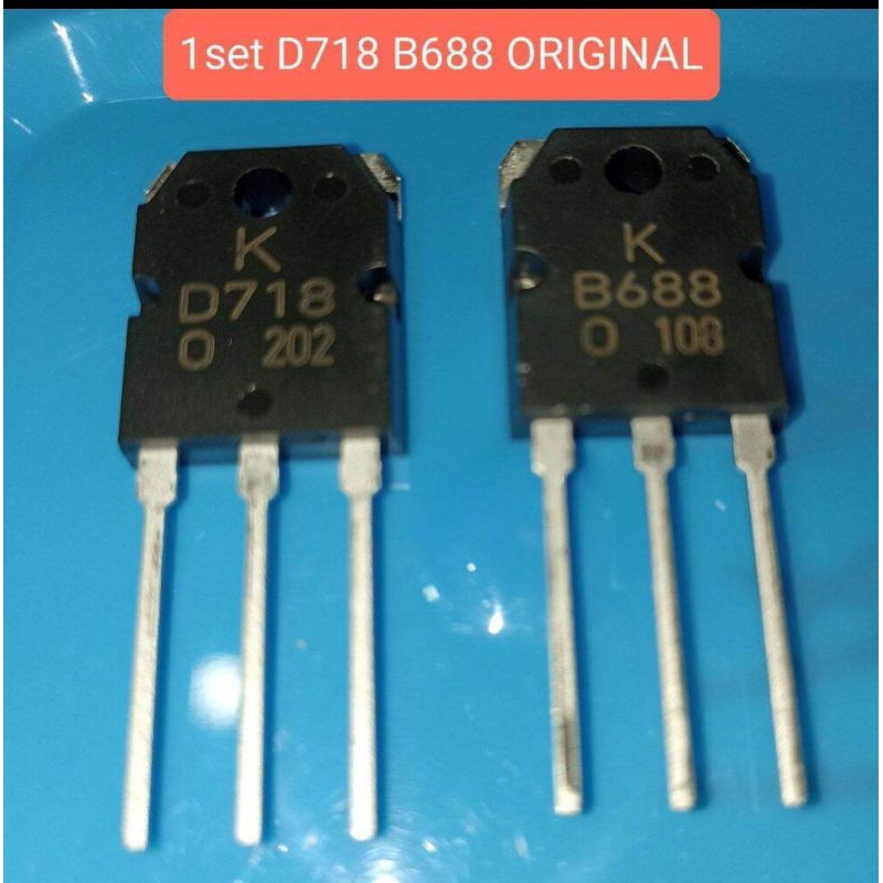 1SET TRANSISTOR D718 B688 KEC ORIGINAL D 718 B 688