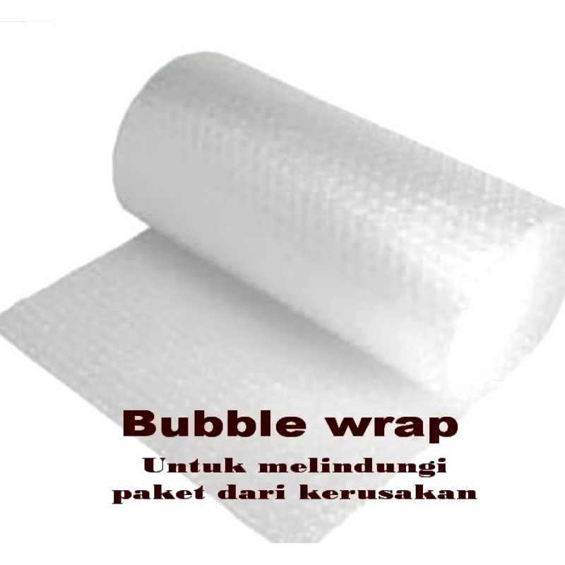 

Tambahan packing bubble wrap agar paket lebih aman (Tidak dijual terpisah) paking tambahan/bungkus tambahan buble wrap