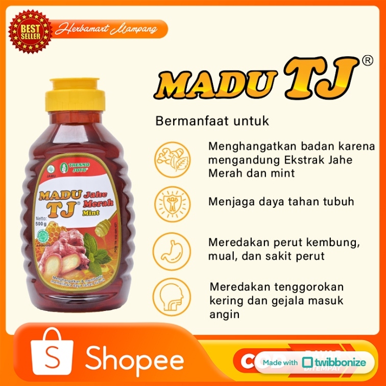 

Madu TJ Jahe Merah Mint 500gram 500 gram