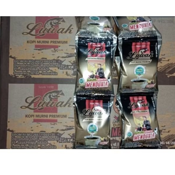

LUWAK HITAM MURNI MINI (1 KARTON) @6.5gr Kopi Bubuk Tanpa Gula