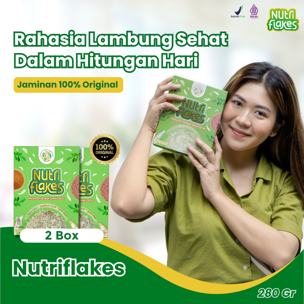 

Nutriflakes Sereal Umbi Garut Solusi Asam Lambung 2 Box