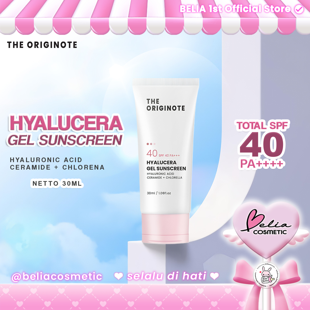 ❤ BELIA ❤ The Originote Hyalucera Gel Sunscreen SPF 40 PA+++ Tabir Surya untuk Skin Barrier dan Meli
