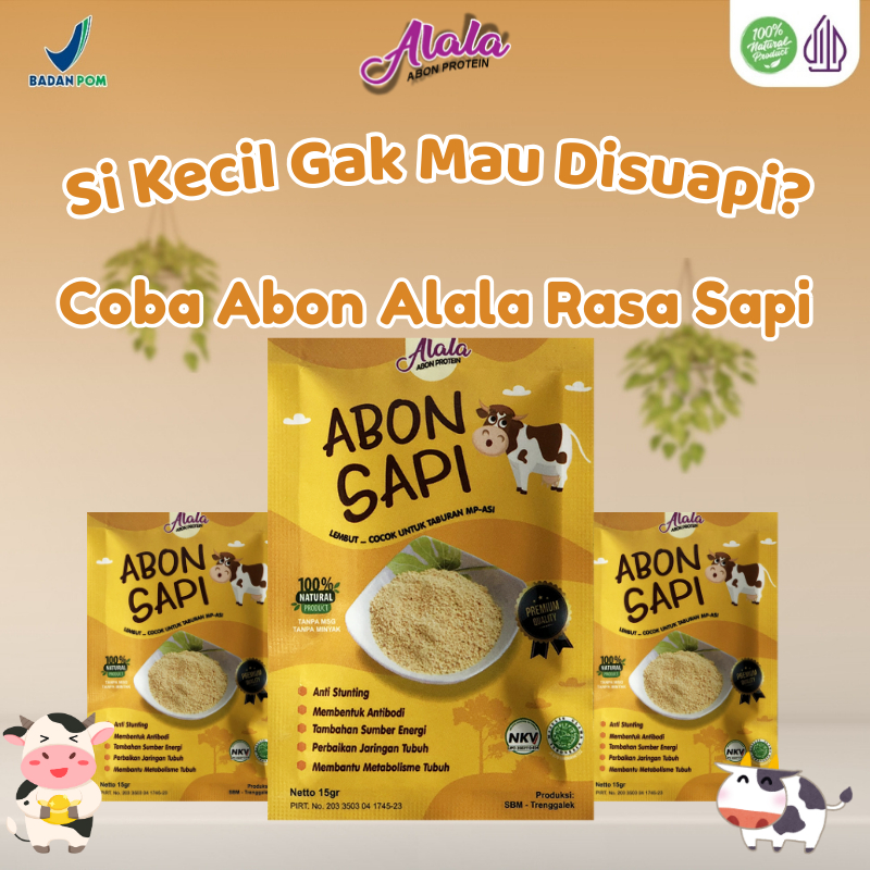

Abon Alala Abon Sapi Booster Bb Bayi Penambah Nafsu Makan Non MSG Halal - Grosiranmpasi