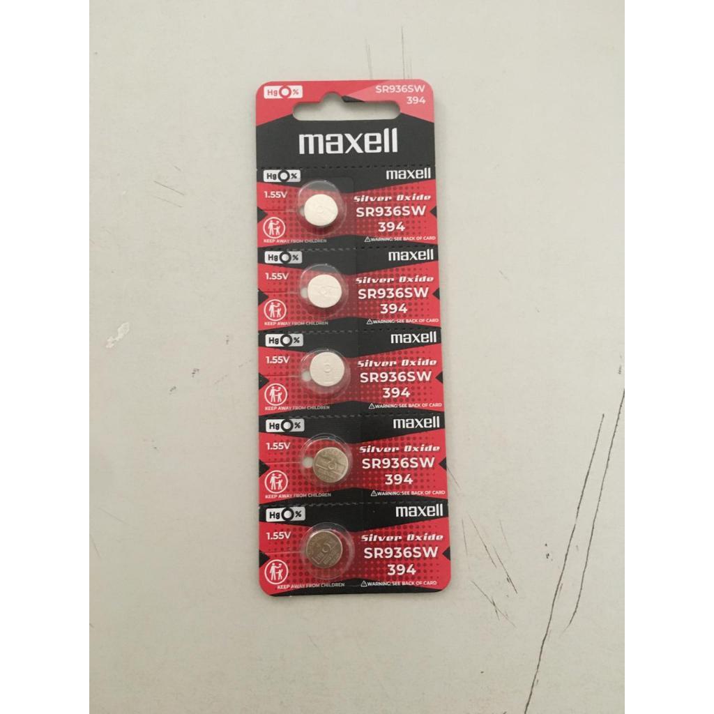 Maxell Original Watchbattery SR936, 936, 394, baterai jam, baterai kancing, batre, battery