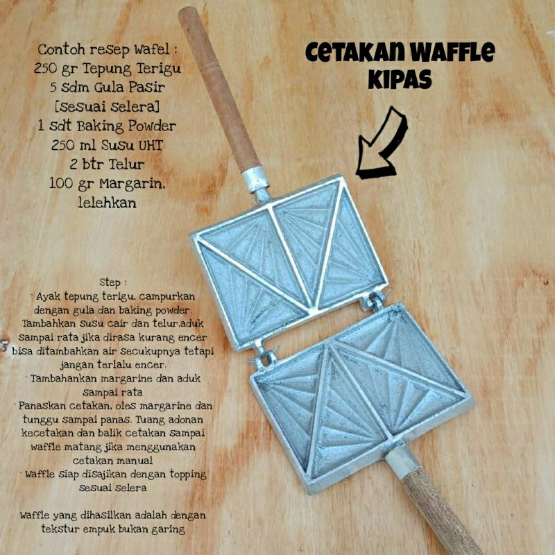 Cetakan kue Bakar Waffle Kipas Kue Viral Dengan Bentuk Jadul Kue Waffle Kipas