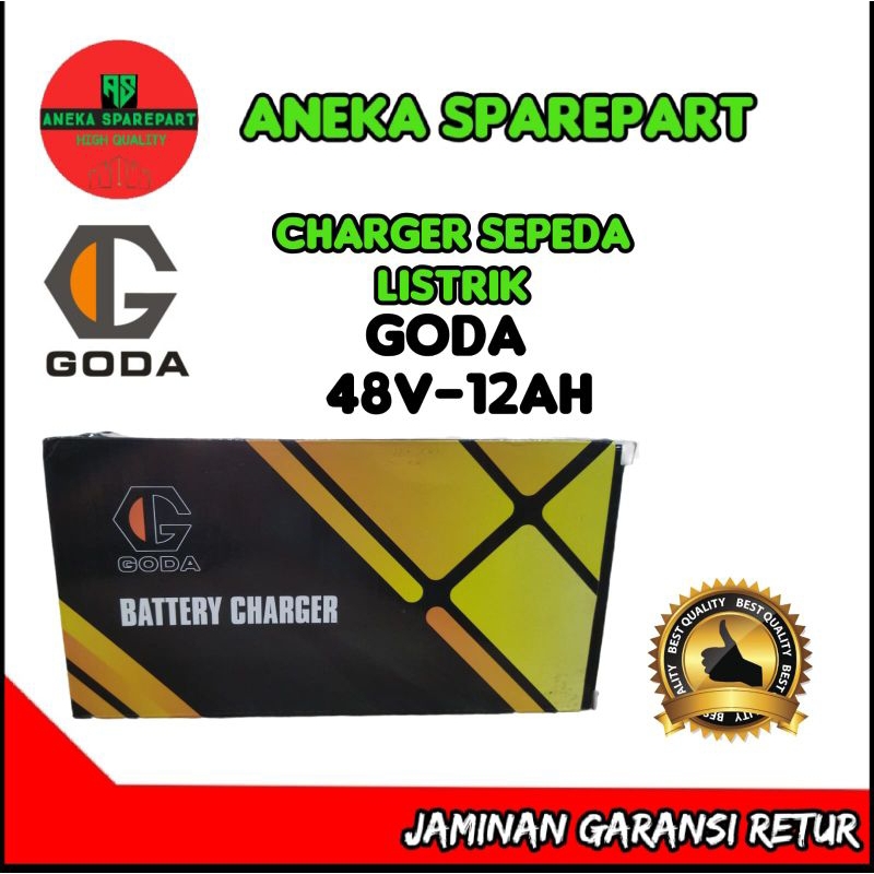 CHARGER SEPEDA LISTRIK GODA 48V-12AH/casan sepeda listrik Goda