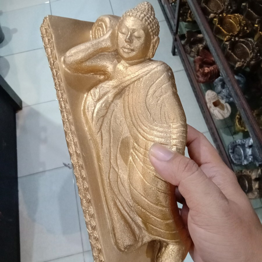 koleksi pajangan patung budha tidur