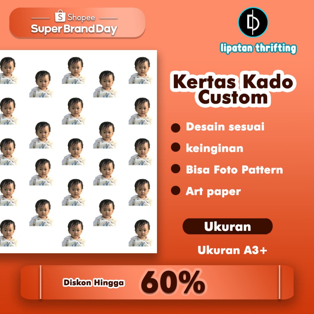 

Custom Kertas Kado Wrapping Paper Gambar Muka Suka-Suka Pattern