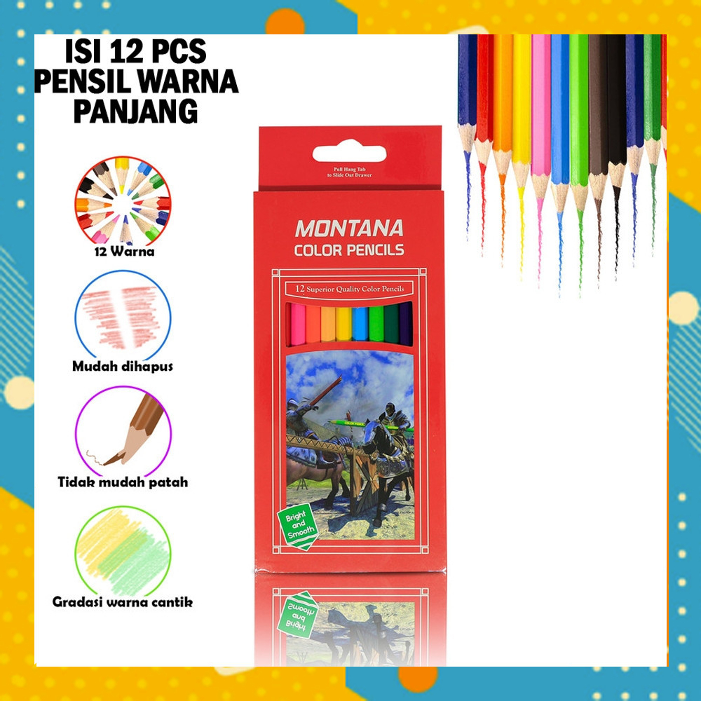 

Pensil Warna Anak Panjang Pendek Mewarnai Menggambar Bukan Crayon AT1229C3