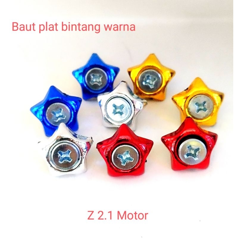 Baut plat bintang (1pc) , baut post, baut BG bintang, baut variasi bintang, harga per 1 pc baut bint