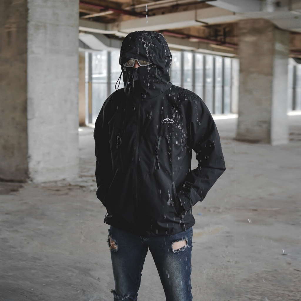 Jaket Gorpcore Parasut Waterproof Pria / Jaket Gunung Waterproof