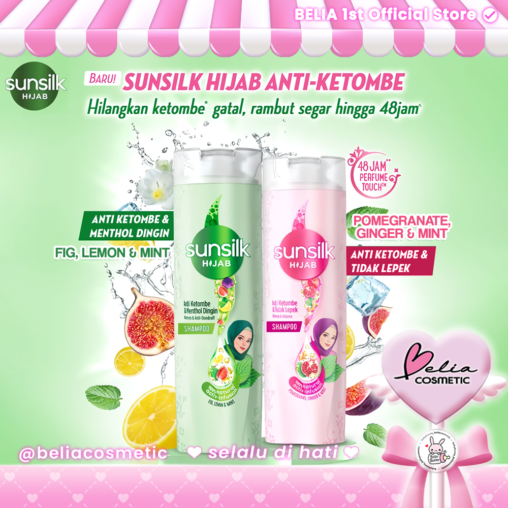 ❤ BELIA ❤ SUNSILK Hijab Shampoo Series | 160ml | Anti Ketombe | Tidak Lepek | Volume | Natural Activ