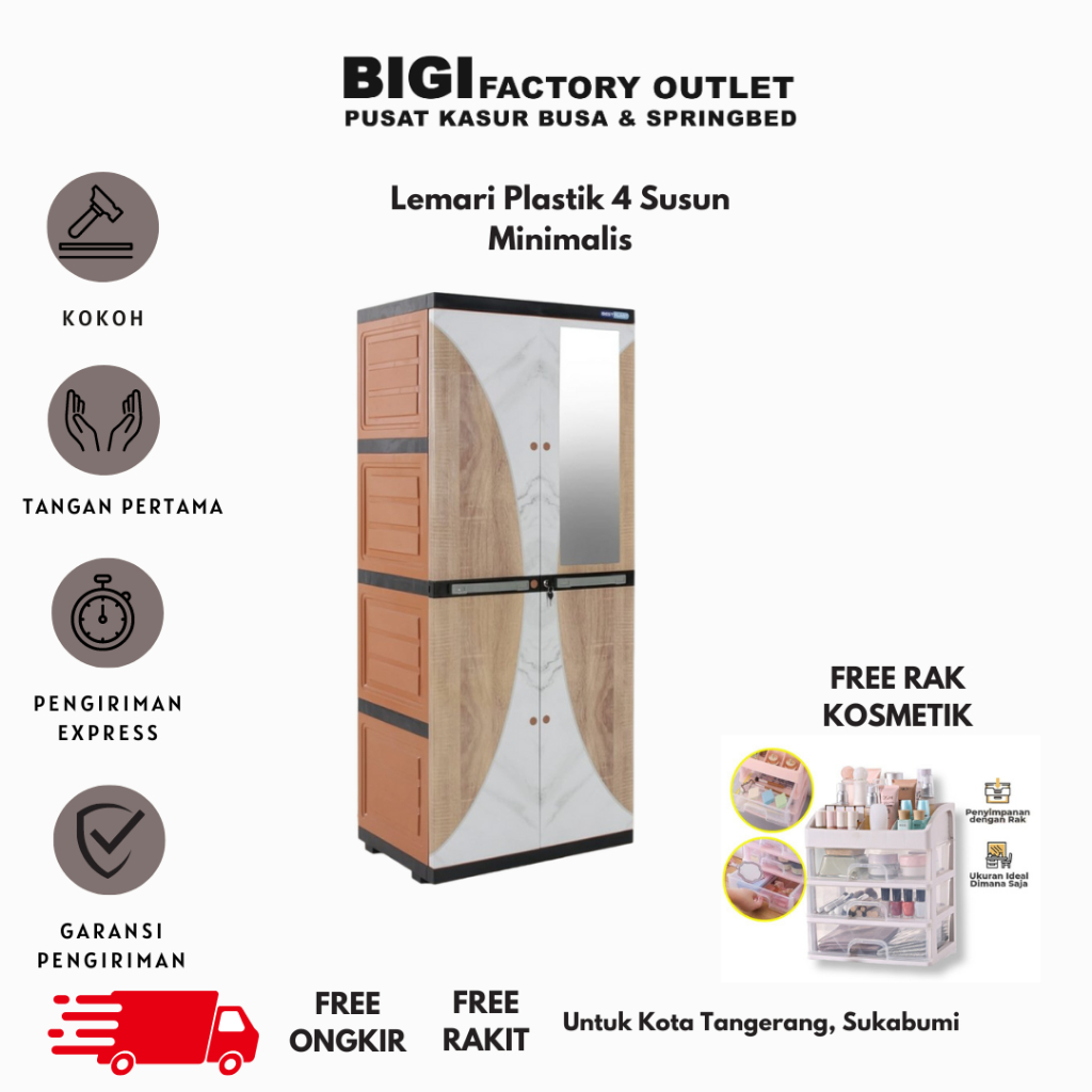 Lemari Plastik Bestplast 2 Pintu By Olympic / lemari plastik murah - BIGI Factory Outlet