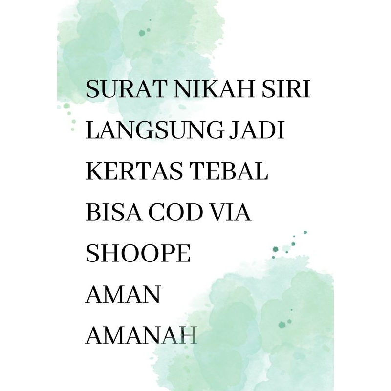 

kertas keterangan kawin sirihh