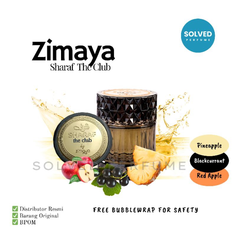 Parfum Zimaya Sharaf The Club Pria Original Parfum Dubai Import Original