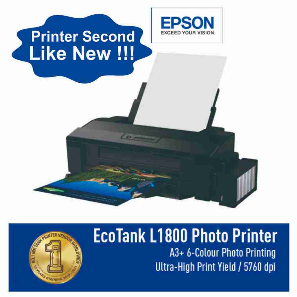 Printer Epson L1800 Photo Printer - Second Like New Nozzle full