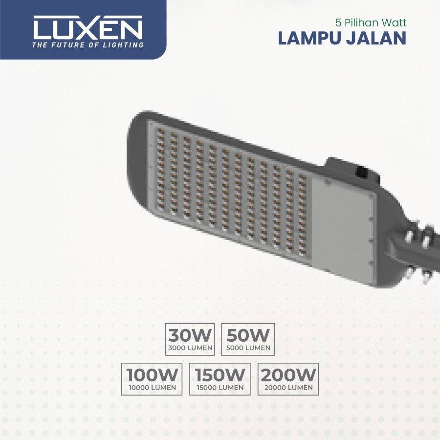 Luxen Lampu Jalan LED PJU 100 Watt Cahaya Putih