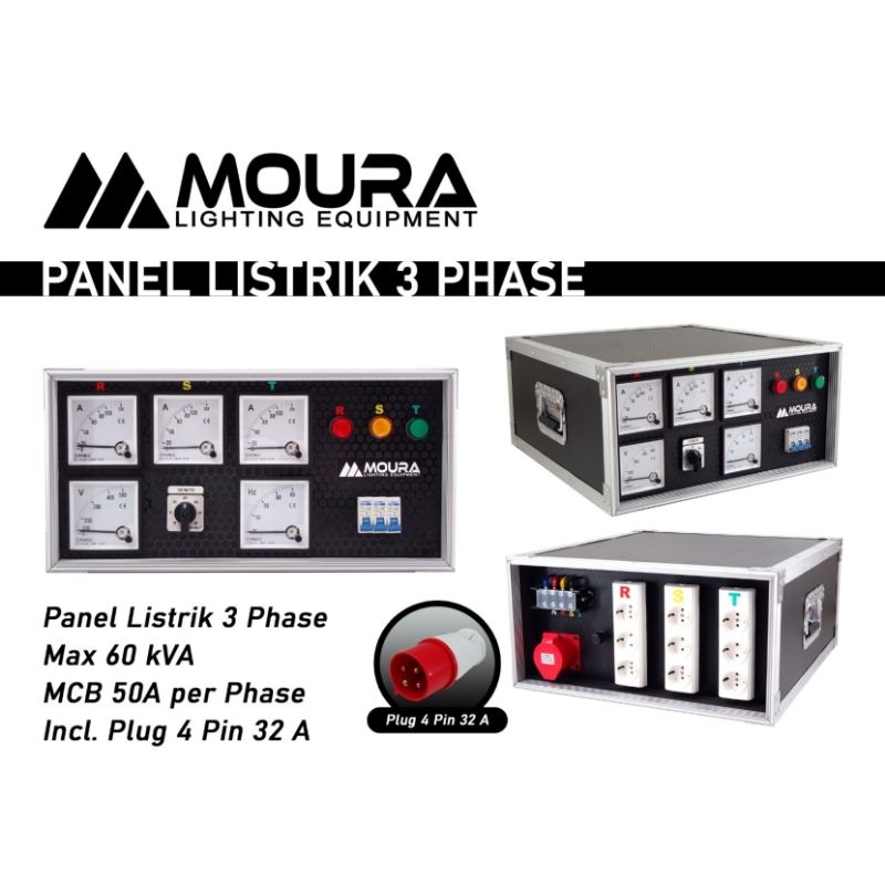 panel 3 phase moura panel listrik 3 phase merk Moura