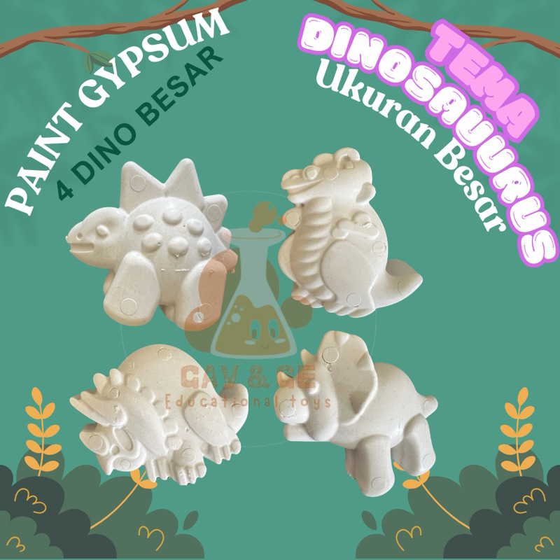 PAINTING GYPSUM GIFSUM / MEWARNAI PATUNG GYPSUM ANAK / PATUNG GYPSUM DINOSAURUS BESAR / PAINTING GYP