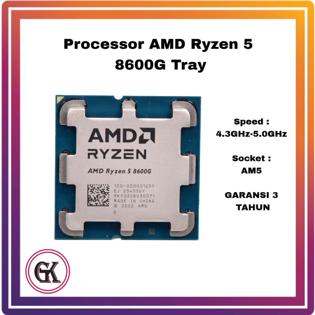 CPU Processor AMD Ryzen 5 8600G Up To 5.0 GHz TRAY Socket AM5