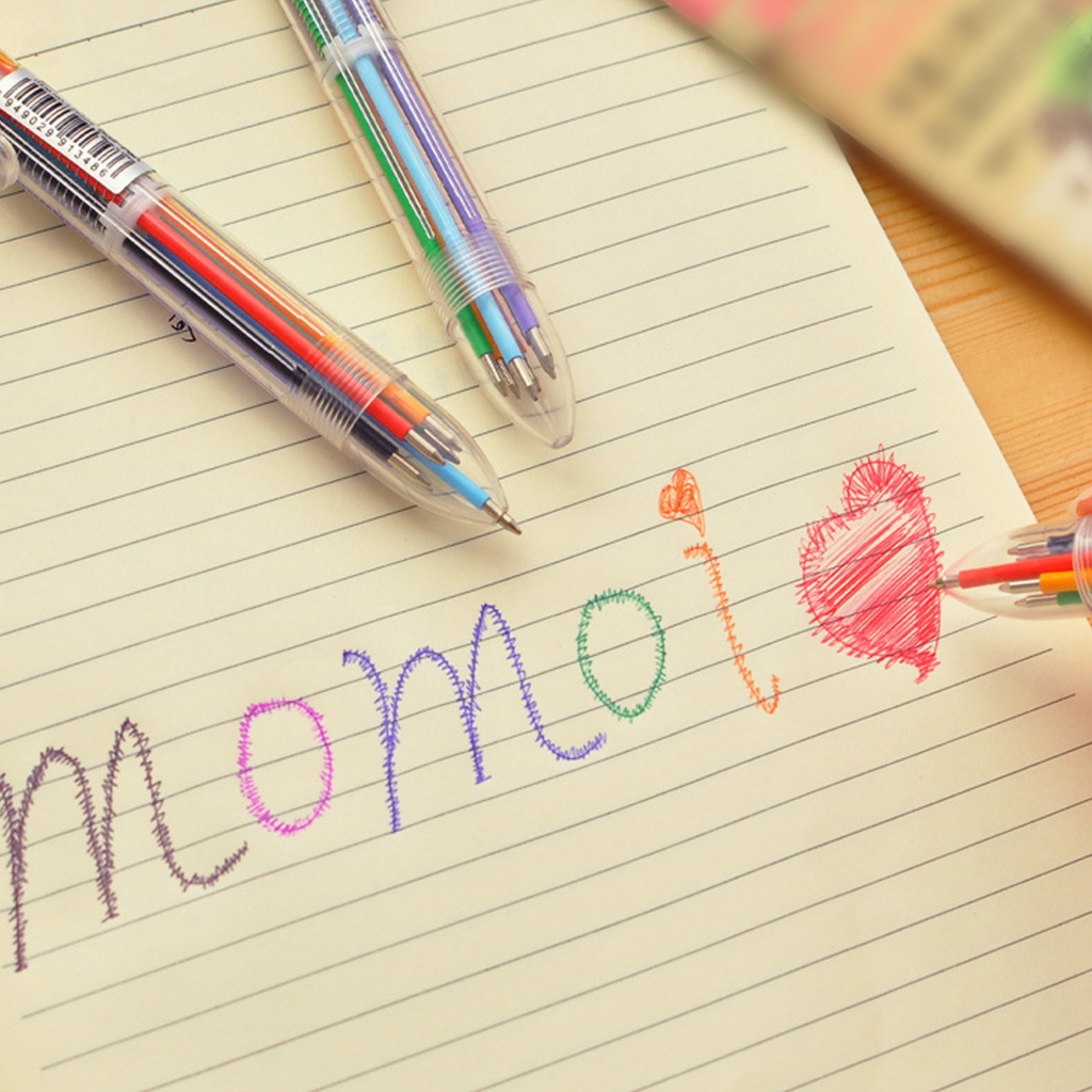 

Diskon waktu terbatas Ballpoint Pen Multicolor 6 In 1 Colorful Spring Retractable Design 0.5mm Ballpoint Pen Gift Scrapbooks Tool Birthday Card for Friends Students Stationery Office Workers Home School Supplies