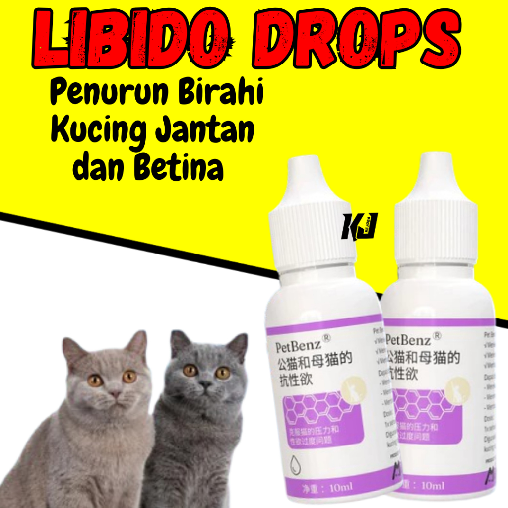 Libido Drops Obat Penurun Birahi Libido Kucing Jantan Betina