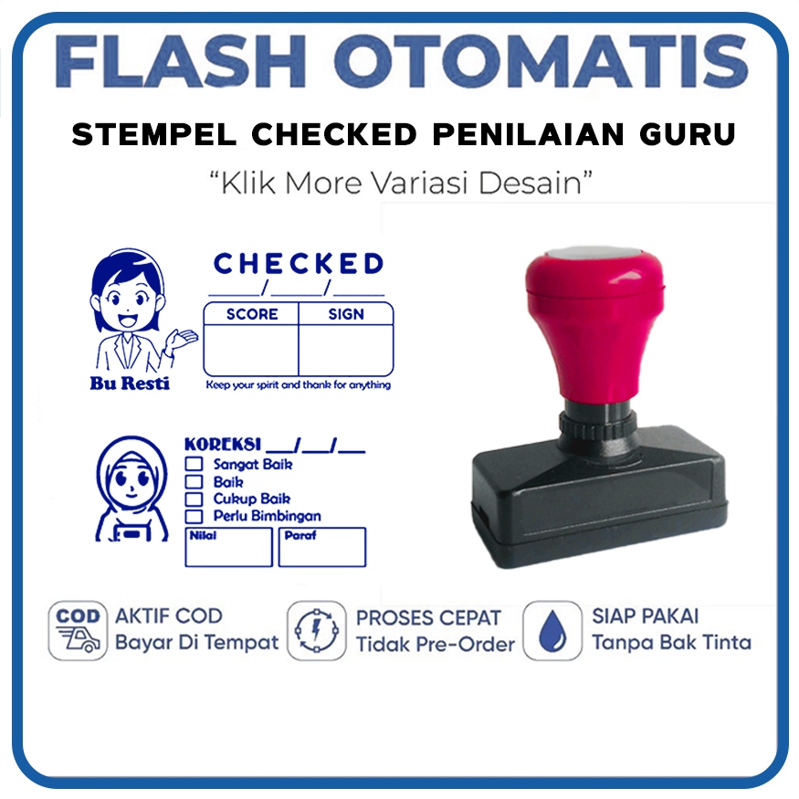 

STEMPEL PENILAIAN | STEMPEL REWARD | STEMPEL CHECKED PENILAIAN GURU | Ukuran 32 X 55 mm