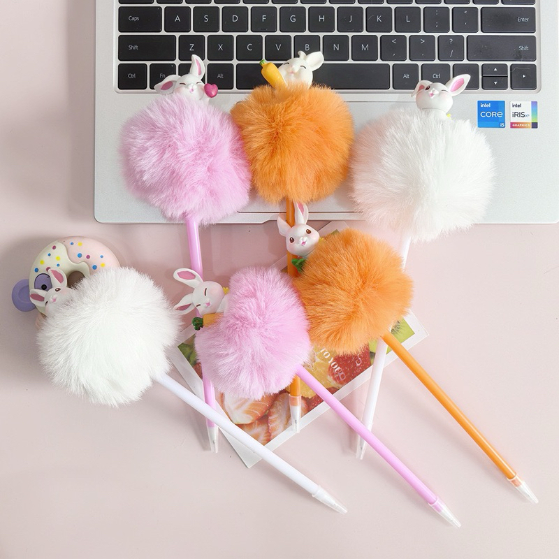 

Pulpen Lucu pompom kelinci