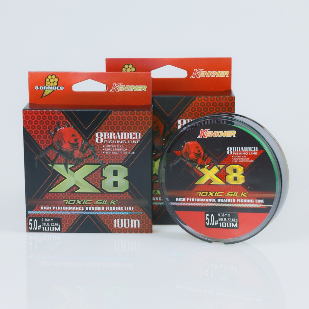 Senar PE Pancing Kuat X4 X8 500M 300M 100M Senar Pancing Stands Braided Helai Tali Pancing Dikepang 