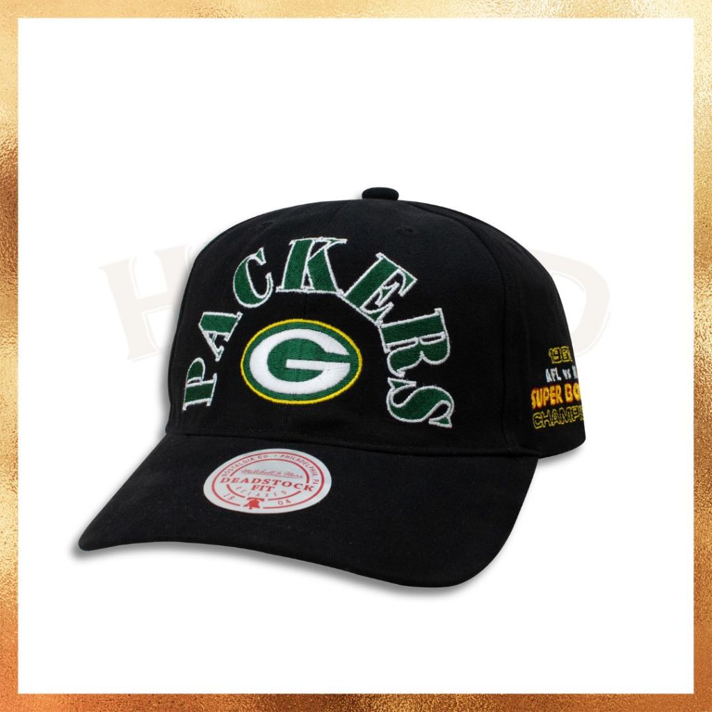 READY STOCK Mitchell and Ness NFL Green Bay Packers Superbowl Classic Patch Deadstock Fit Relax Snap