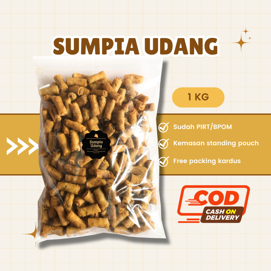 

[DELISH SNACKS] Sumpia Udang (Grosir) 250gr 500gr 1 KG / Snack Cemilan Camilan Kiloan Grosiran