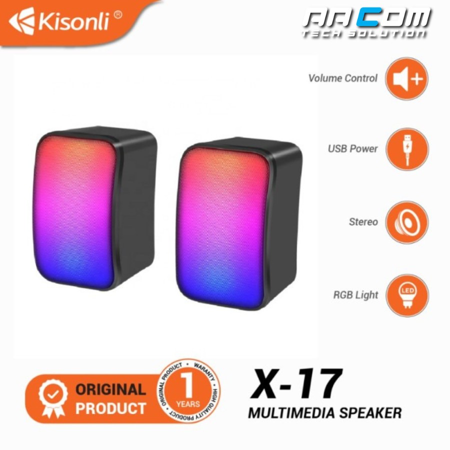 SPEAKER KISONLI X17 GAMING SPEAKER - KISONLI X17 RGB