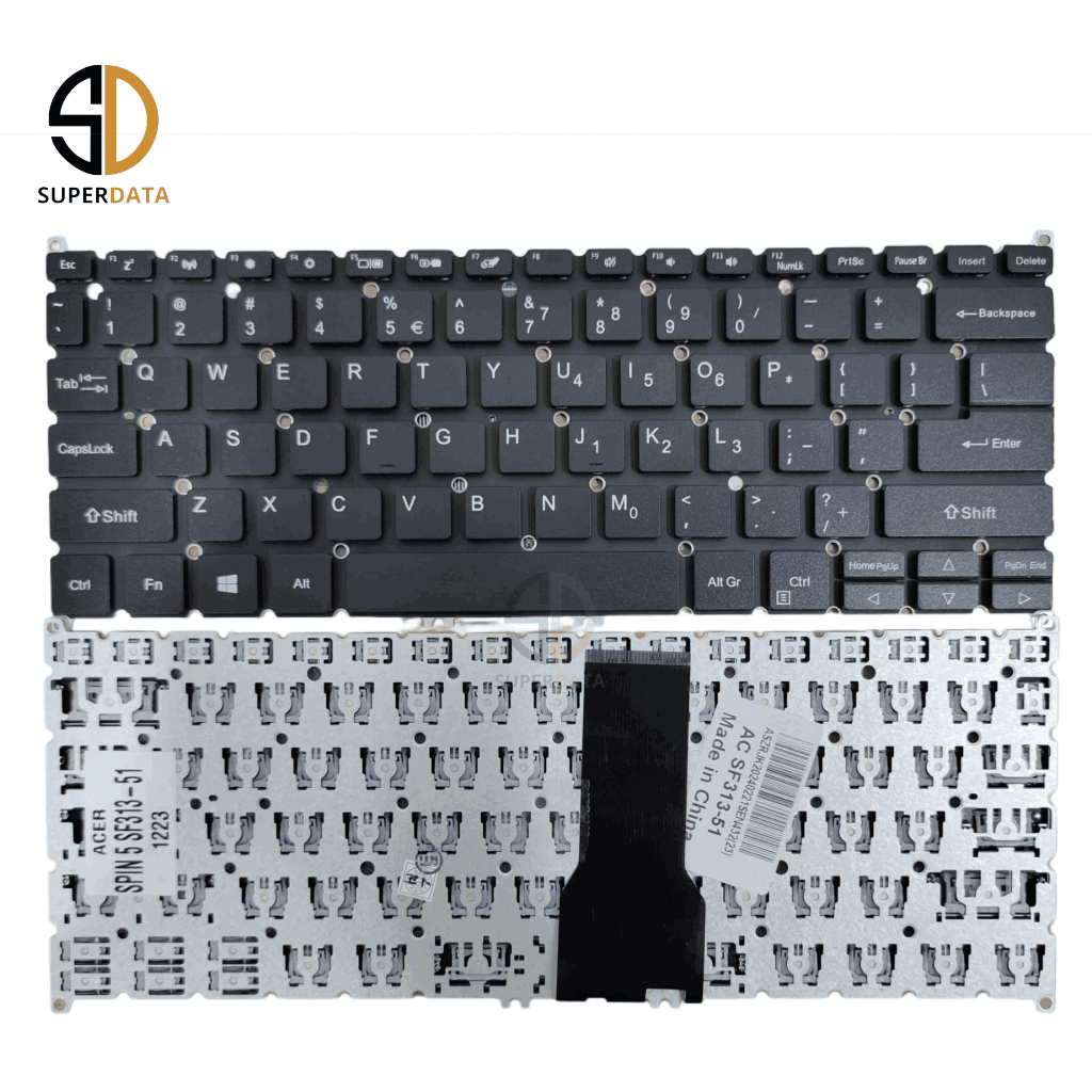 Keyboard Acer Spin 5 SF313-51 Delete Hitam