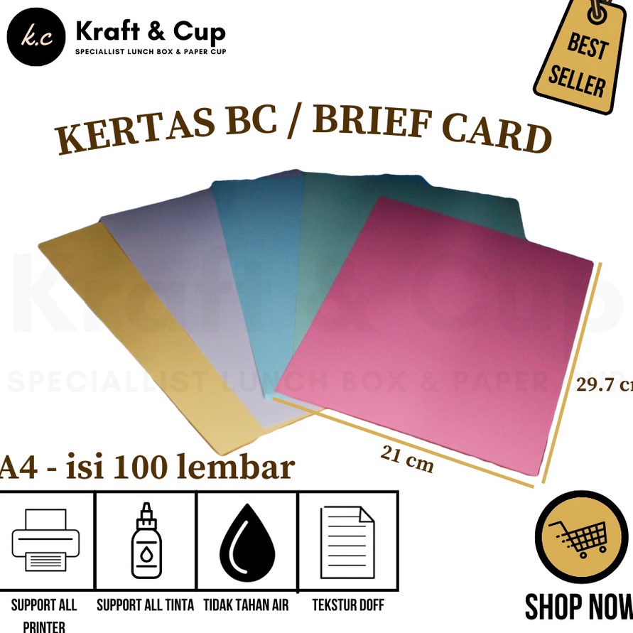 

KP8 Kes BC A4 16 gsm isi 1 lembar Kes Brief Card A4