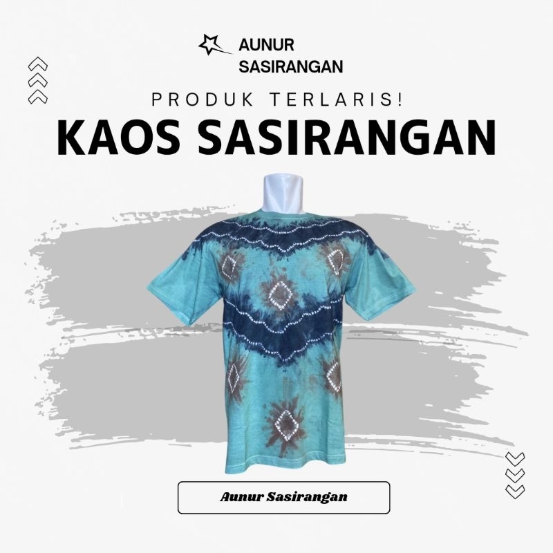 KAOS SASIRANGAN Lengan Pendek Bahan COTTON COMBED Pria & Wanita