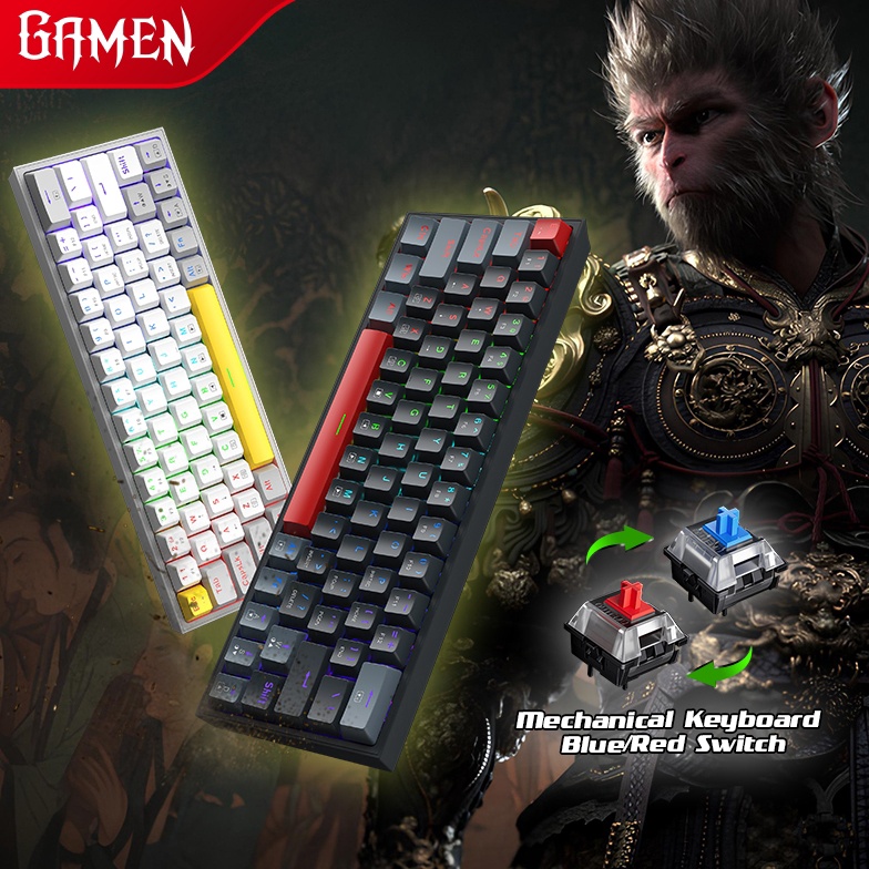 KODE Q2G3 GAMEN Titan V Keyboard Gaming Mechanical 6 Layout Black Myth Wukong Original  Garansi 1 Ta