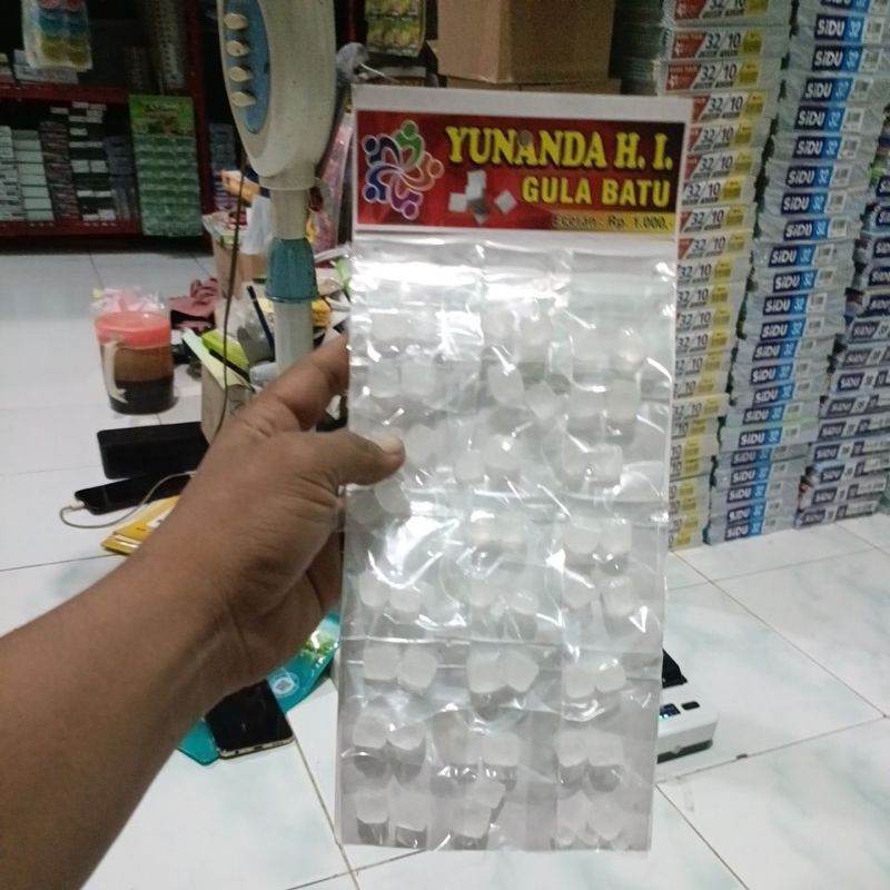 

gula batu kemasan renteng (24 ) pack