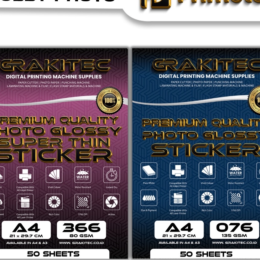 

Cashback Sticker Photo Paper Ultra Thin A4 Isi 5 Lembar Kes Foto Sticker Glossy Premium 135 atau 8 GSM Primetec