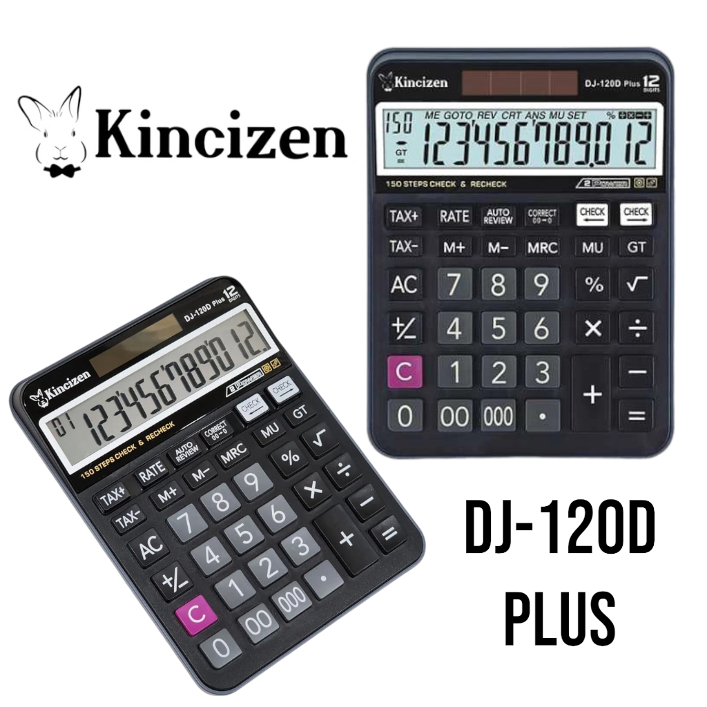 

Kalkulator Kincizen 12 Digit DJ 120D Plus - Check & Correct dual power Baterai dan surya Calculator Desktop Besar Meja dagang Menghitung Sekolah Terbaru Termurah
