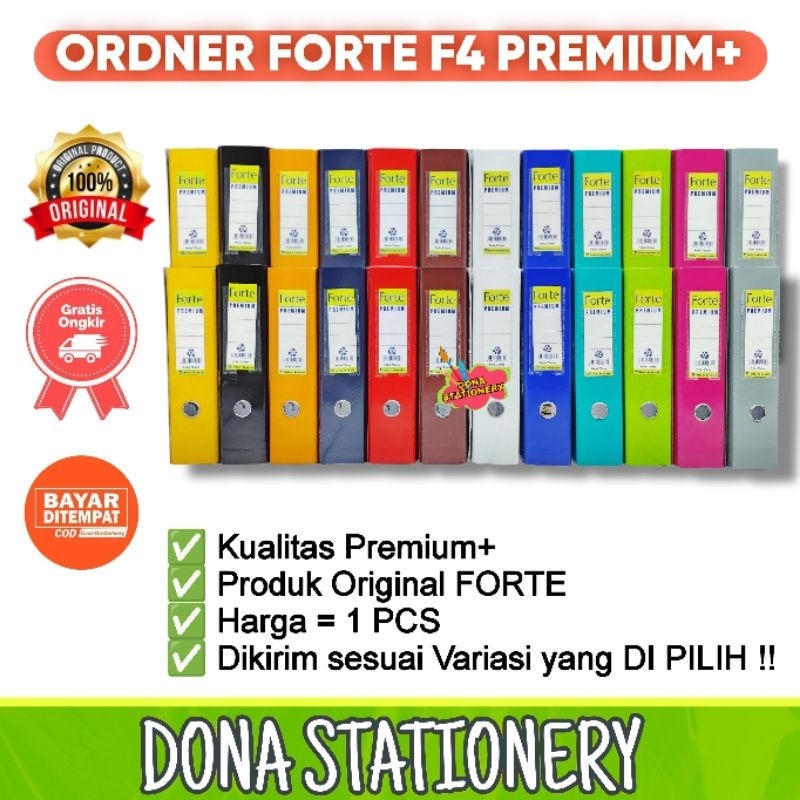 ODNER FORTE F4 WARNA-WARNI | ORDNER FOLIO | ORDNER MURAH | ORDNER F4 | ORDNER WARNA-WARNI | ODNER FO