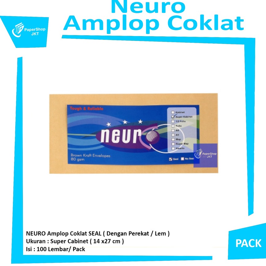 

Cashback NEURO Amplop Coklat Ukuran Kabinet No Seal Pack
